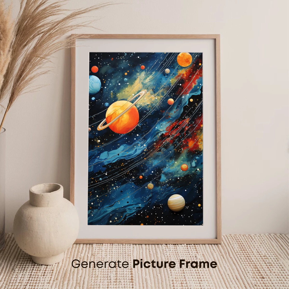 Cosmic Symphony: Planetary Dance in Abstract Space - Image 7