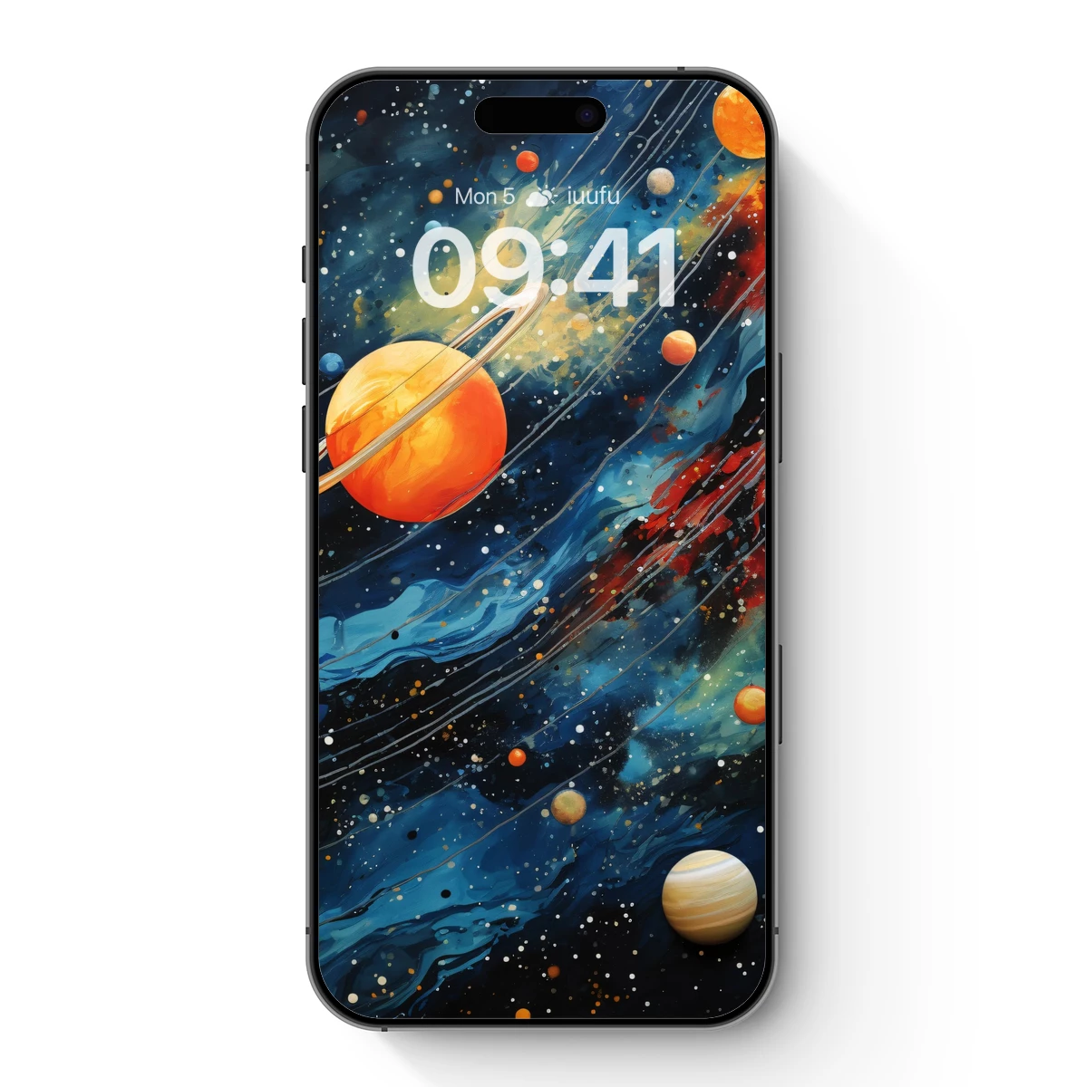 Cosmic Symphony: Planetary Dance in Abstract Space