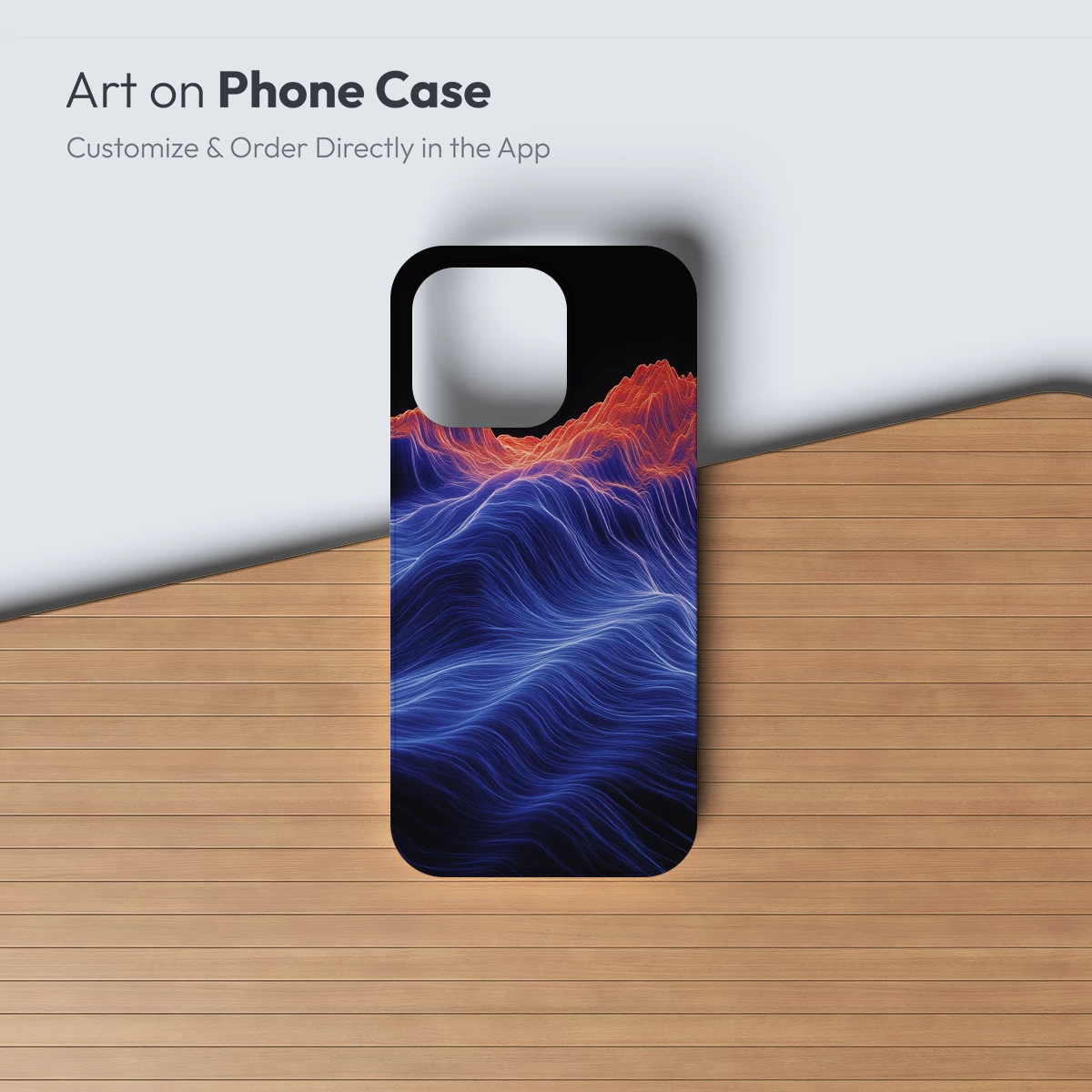 Neon Peaks: Futuristic Mountain Landscape - Image 3