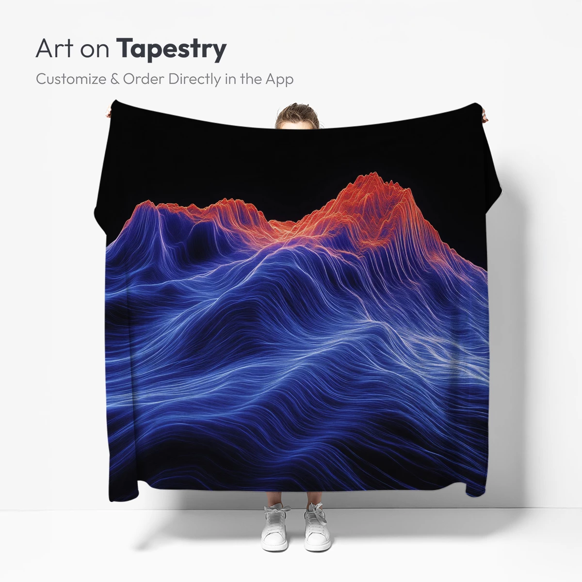 Neon Peaks: Futuristic Mountain Landscape - Image 5