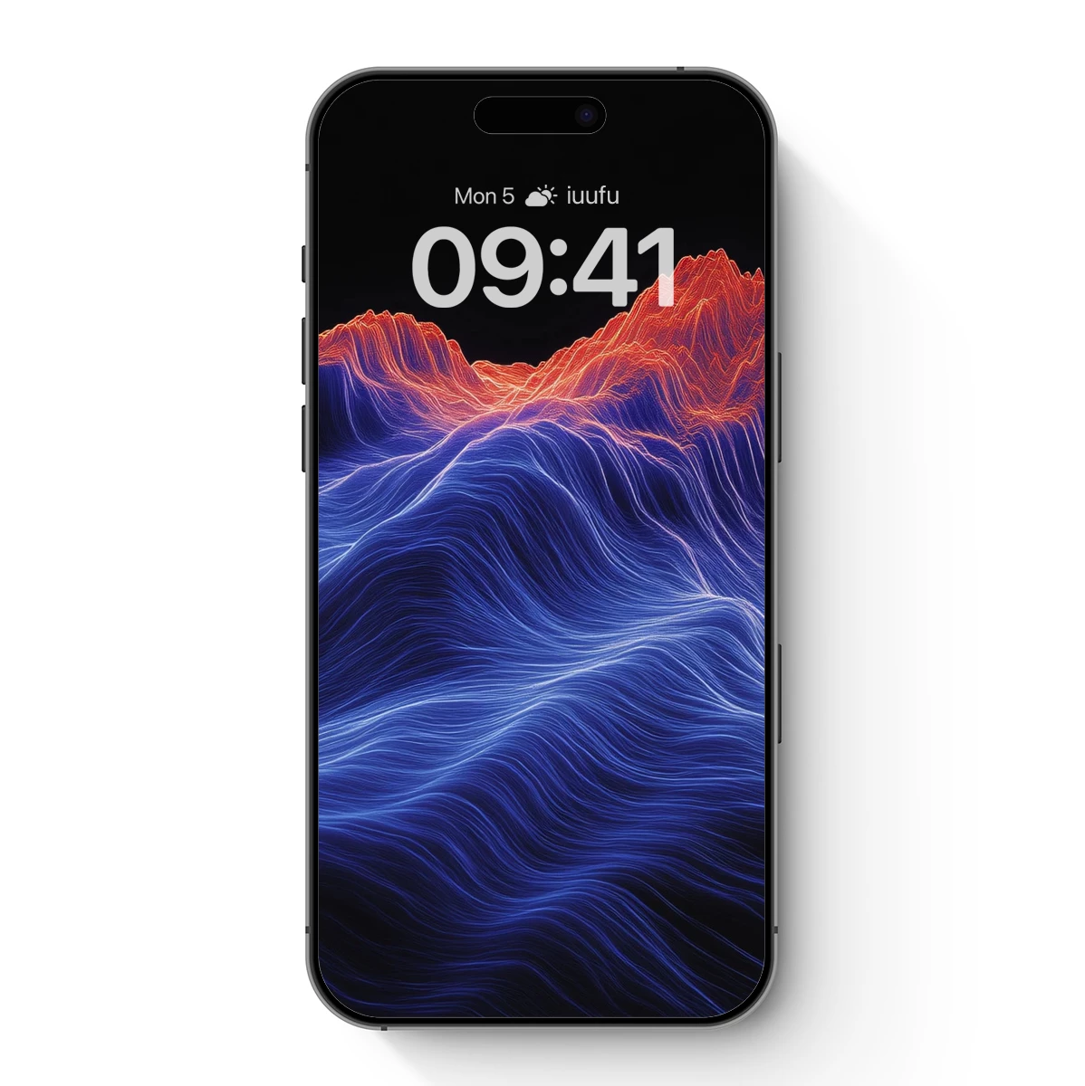 Neon Peaks: Futuristic Mountain Landscape