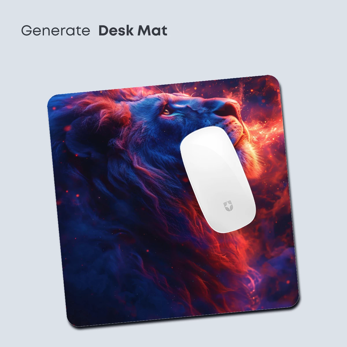 Cosmic Lion: Fiery Mane in Nebula Depths - Image 4