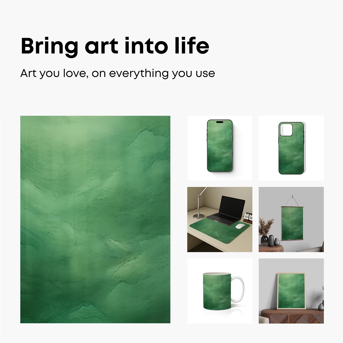 Emerald Depths: A Textured Odyssey