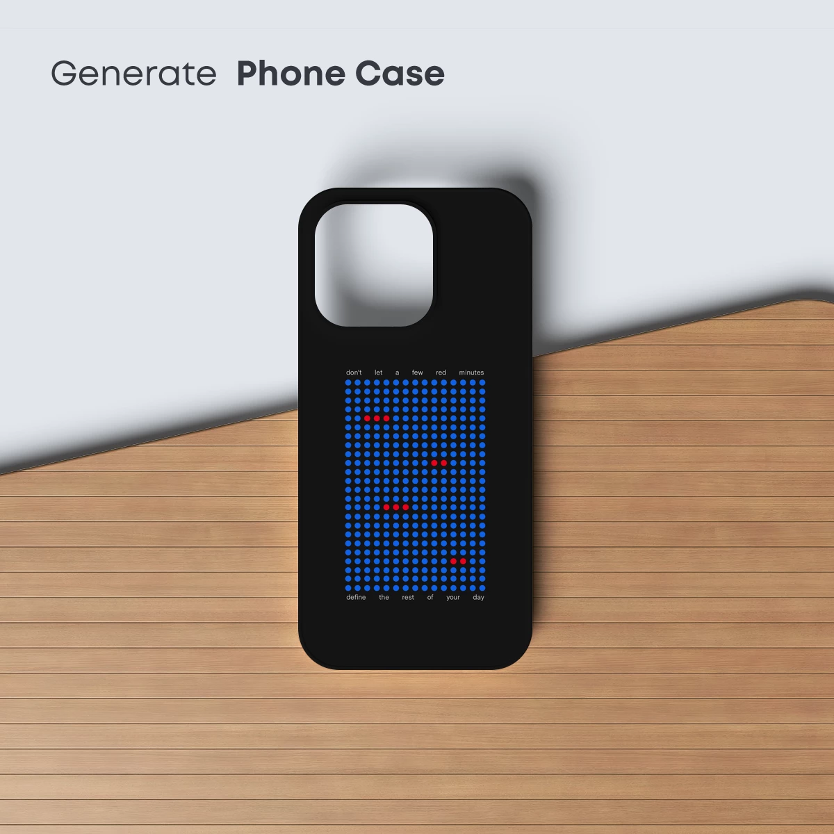 Blue Grid Elegance: Red Dots Interrupting Order - Image 3