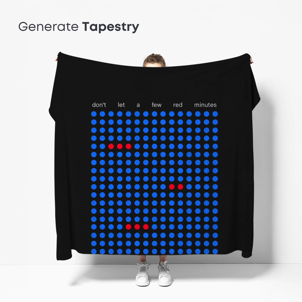Blue Grid Elegance: Red Dots Interrupting Order - Image 5