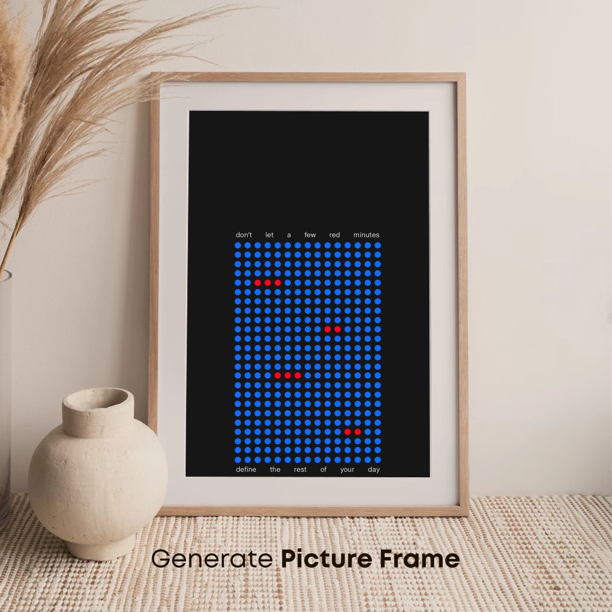 Blue Grid Elegance: Red Dots Interrupting Order - Image 7