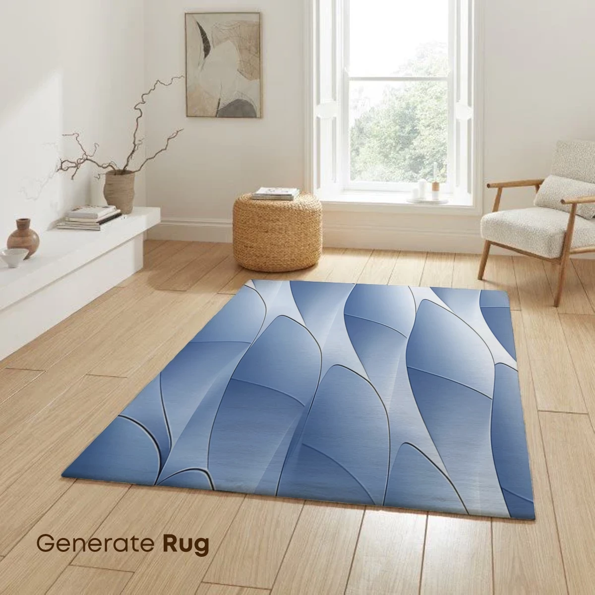 Fluid Geometry: Abstract Blue Waves - Image 6