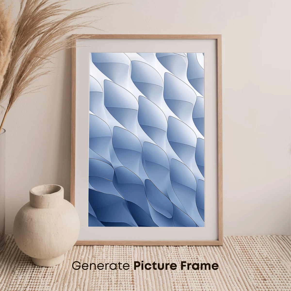 Fluid Geometry: Abstract Blue Waves - Image 7