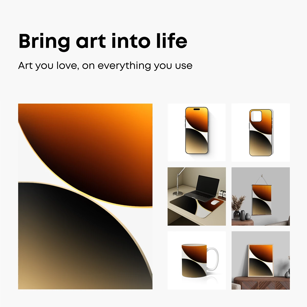 Golden Eclipse: Abstract Gradient Harmony - Image 2