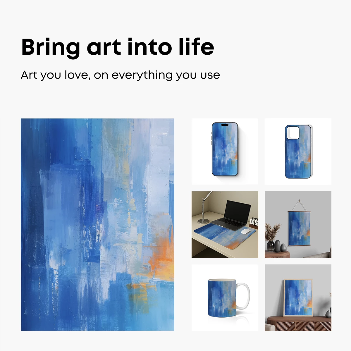 Blue Abstract Symphony: Urban Canvas - Image 2