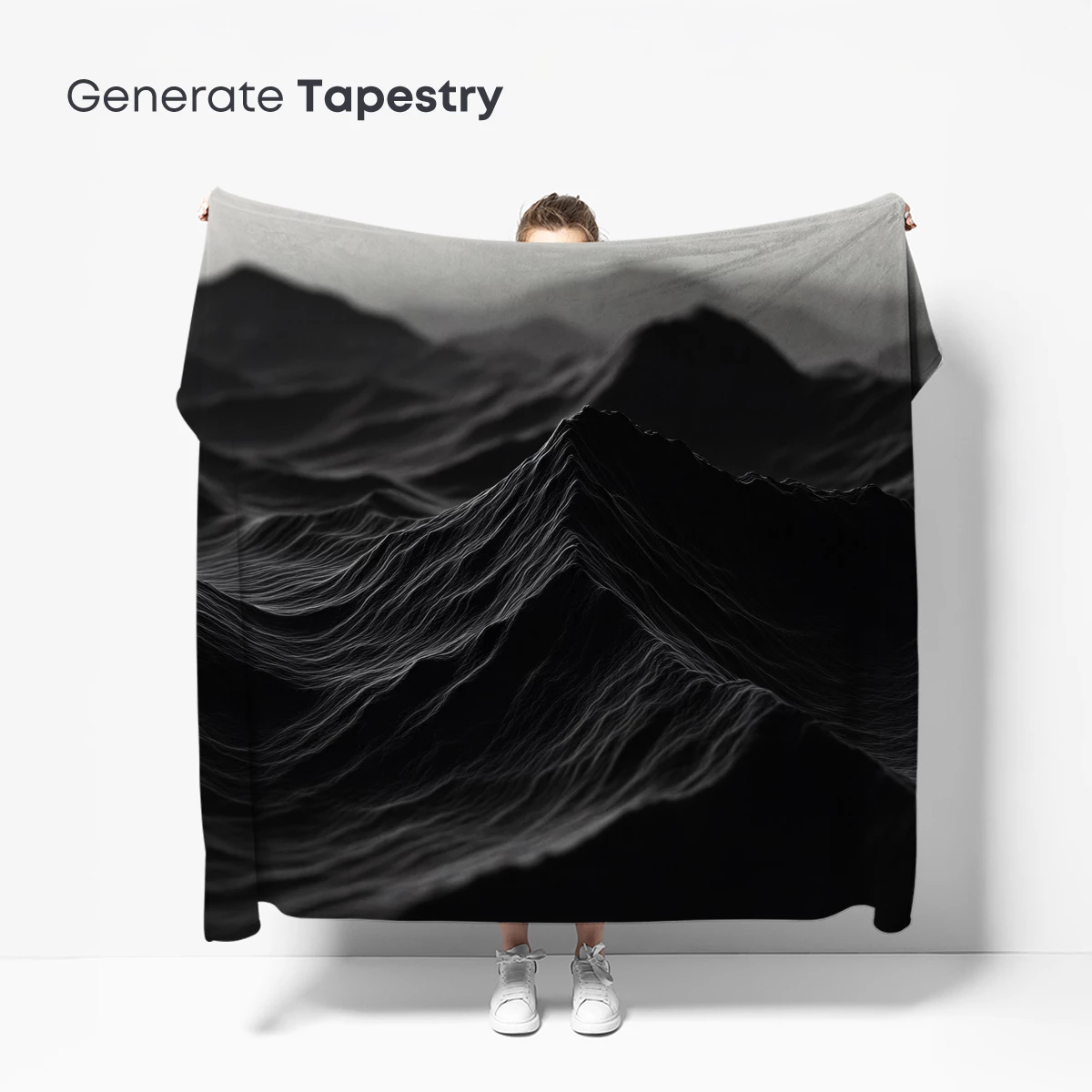 Ethereal Midnight Peaks: A Monochrome Mountain Odyssey - Image 5