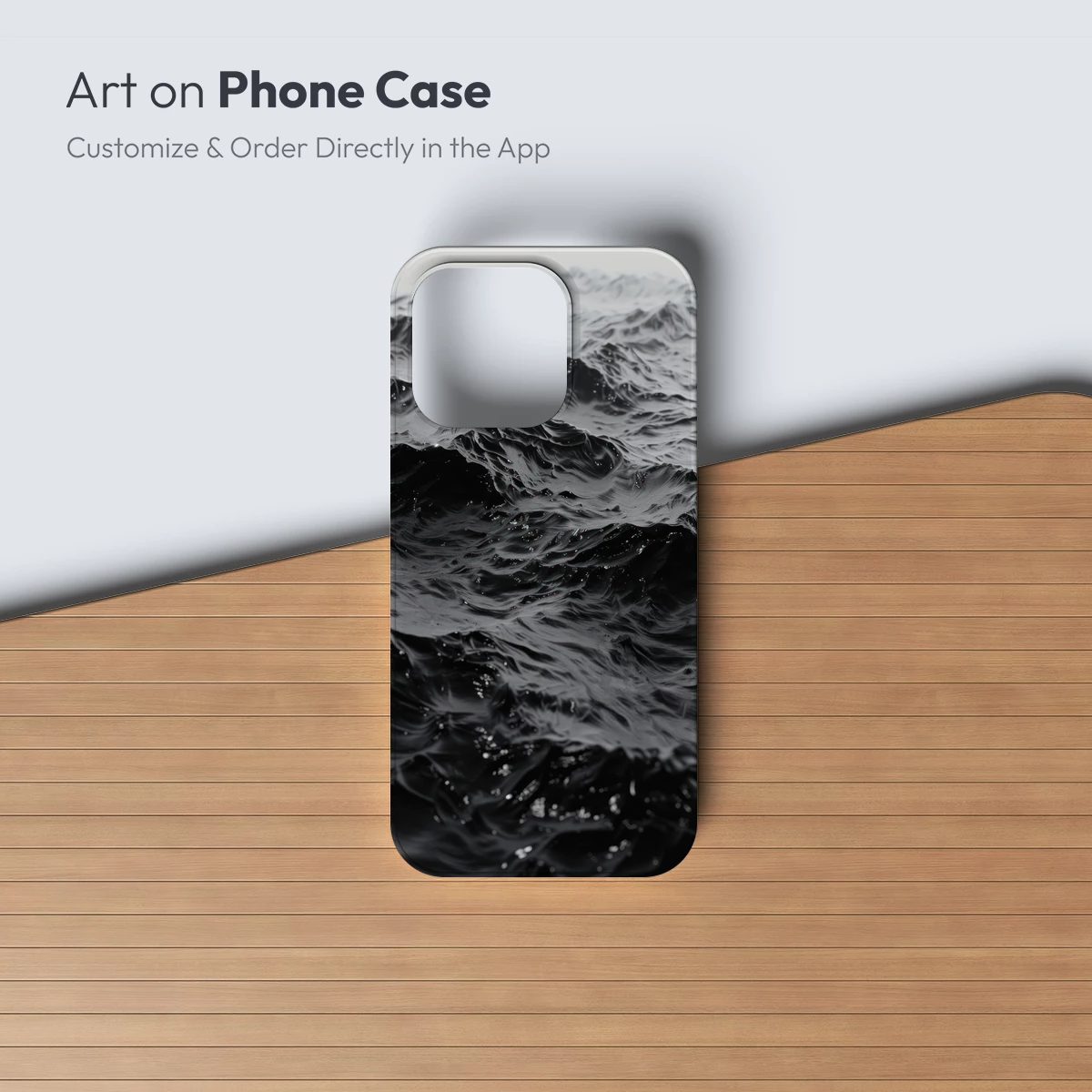 Ethereal Black Ocean Waves - Image 3