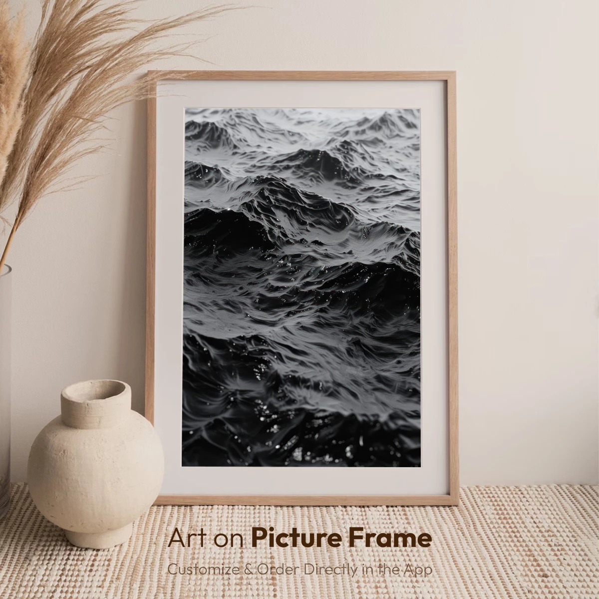 Ethereal Black Ocean Waves - Image 7