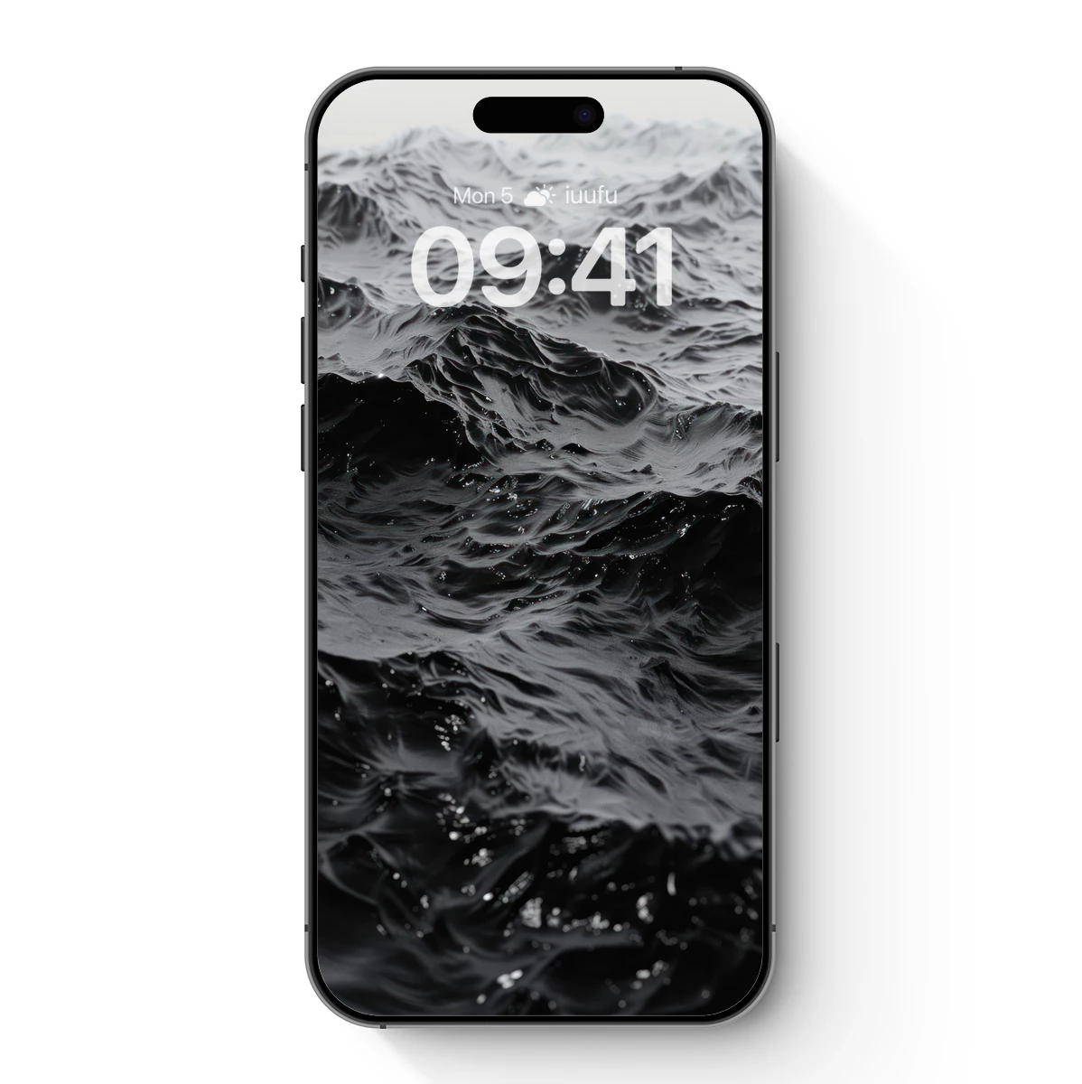 Ethereal Black Ocean Waves