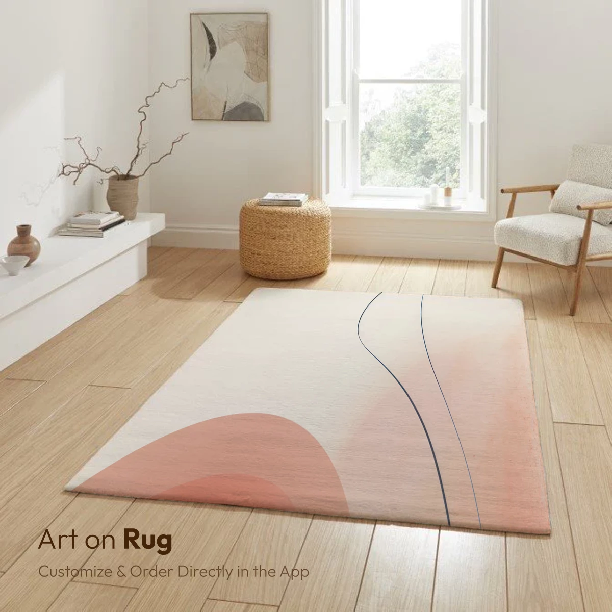Abstract Dawn: Minimalist Curves and Warm Hues - Image 5
