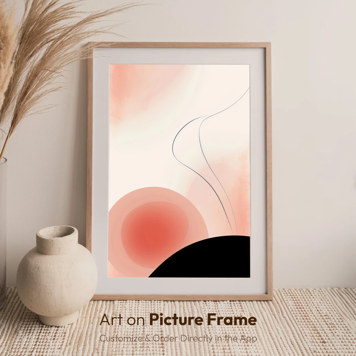 Abstract Dawn: Minimalist Curves and Warm Hues - Image 6