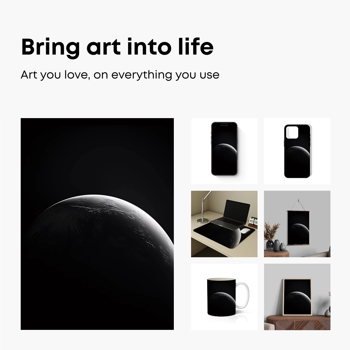 Eclipse of Solitude: Celestial Half-Lit Sphere - Image 2