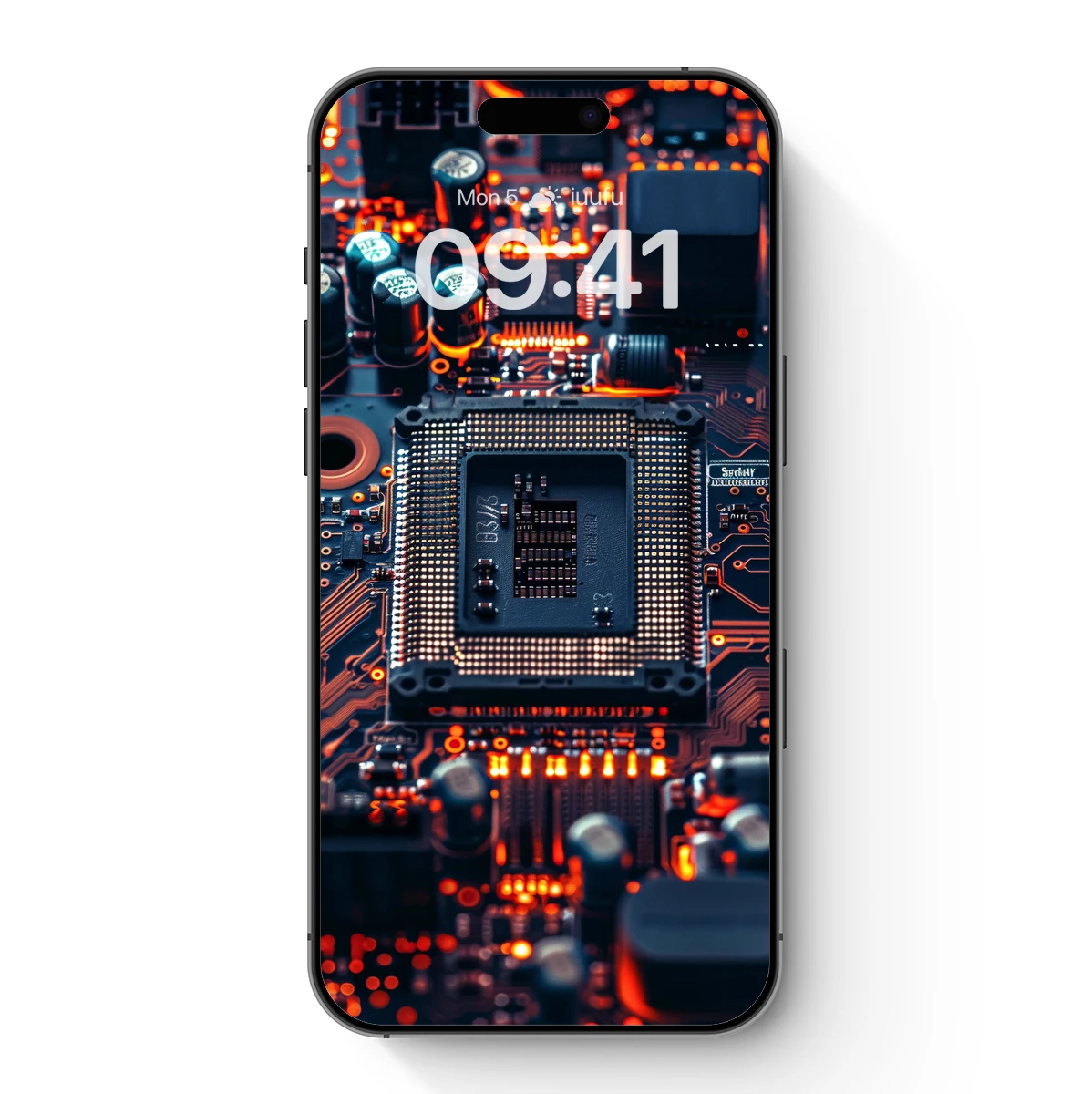 Circuit Symphony: Glowing Tech Heartbeat