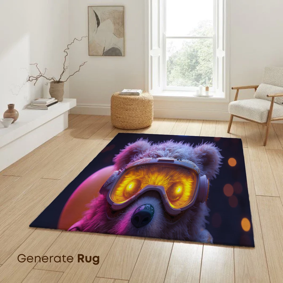 Cyber Teddy: Neon Goggles & Urban Glow - Image 6