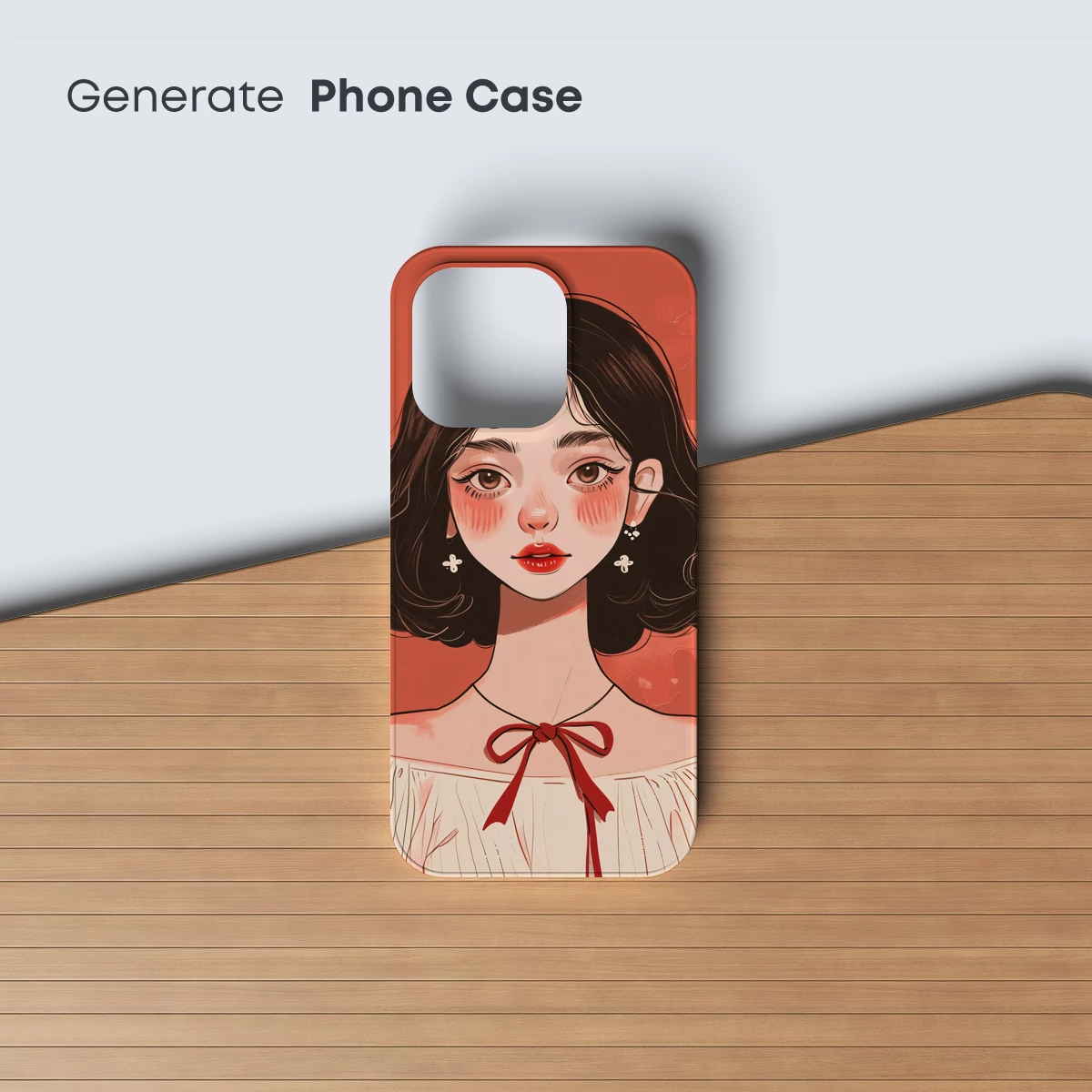 Blushing Beauty: Whimsical Anime Portrait - Image 3