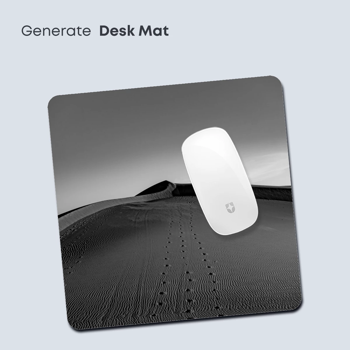 Desert Solitude: Footprints in Monochrome Sands - Image 4