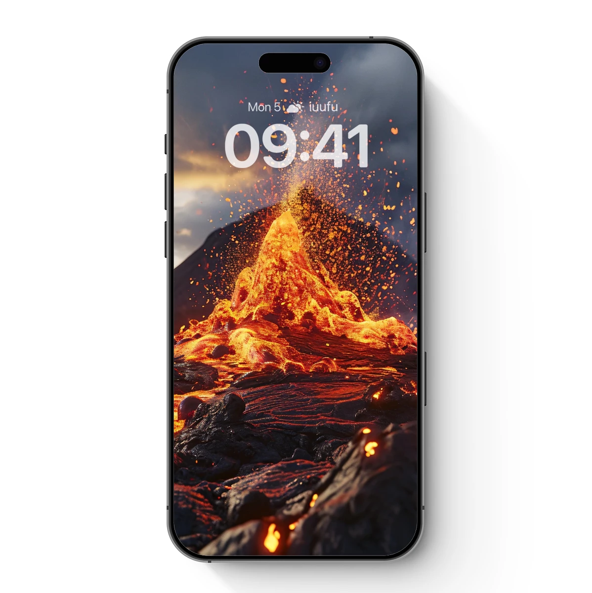 Erupting Volcano: Molten Fury Against Twilight Sky