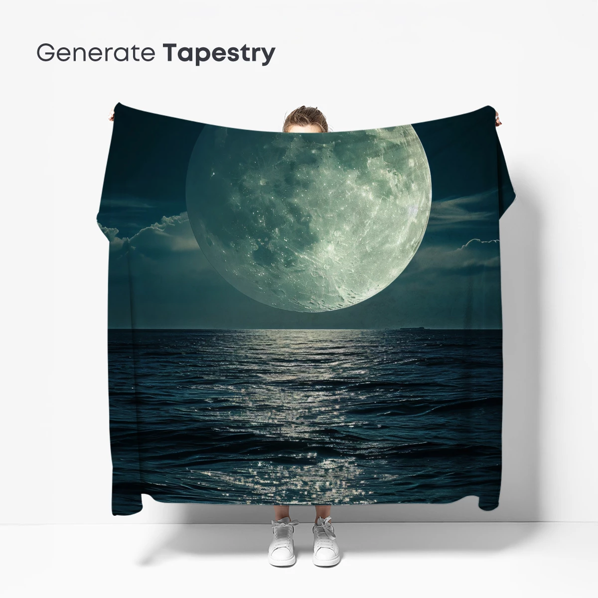 Luminous Moon Over Serene Seas - Image 5