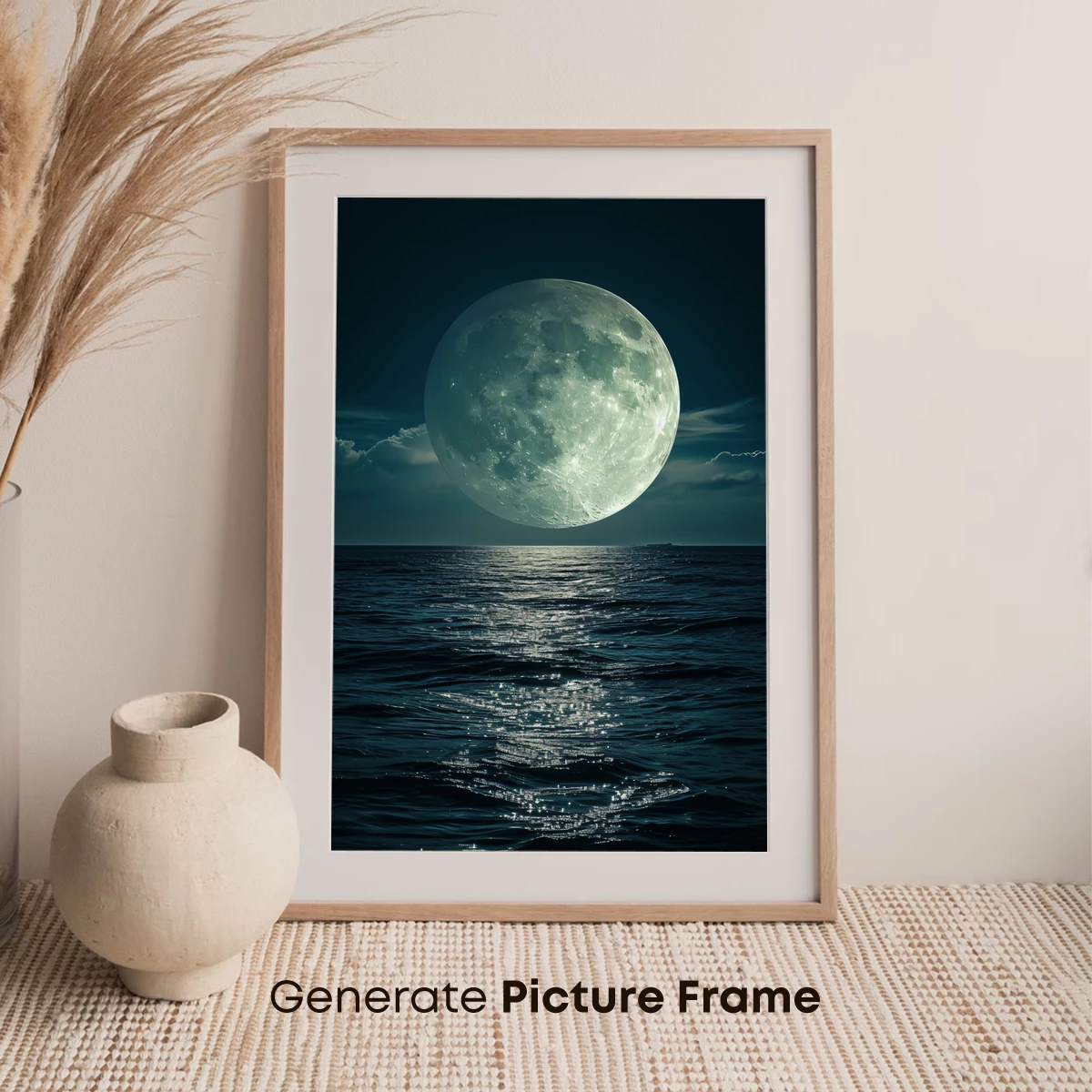 Luminous Moon Over Serene Seas - Image 7
