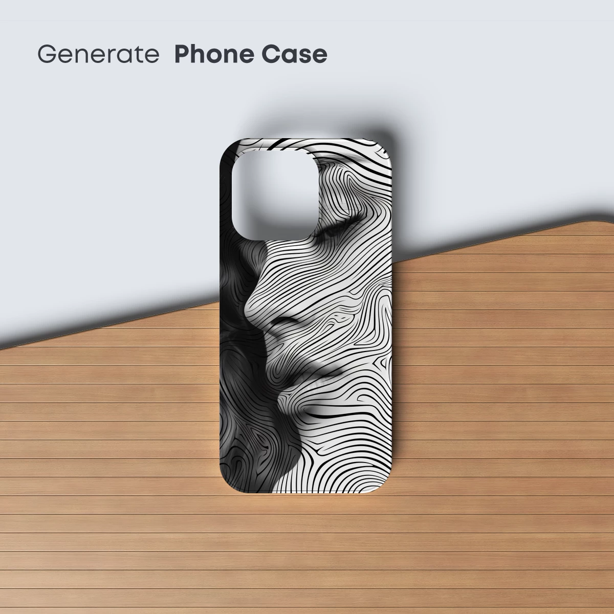 Contour Profile: Wavy Line Art Portrait - Image 3