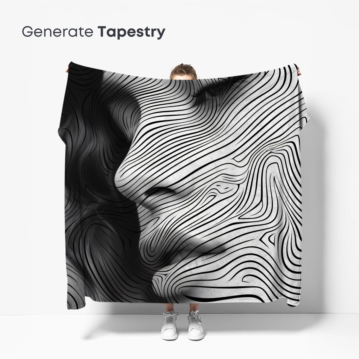 Contour Profile: Wavy Line Art Portrait - Image 5