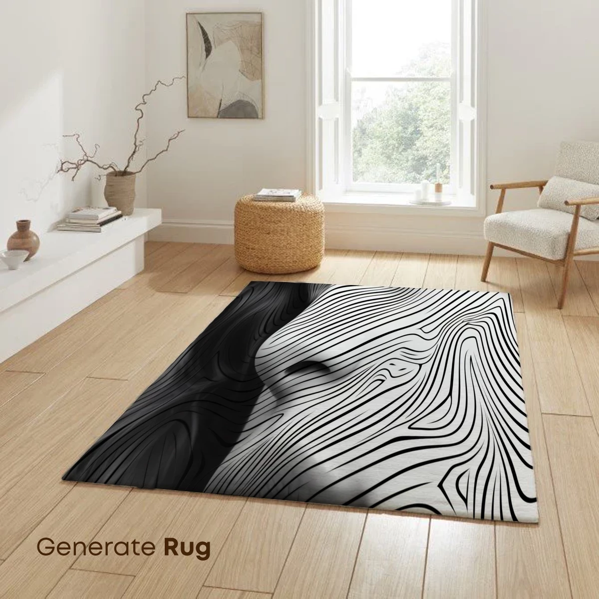 Contour Profile: Wavy Line Art Portrait - Image 6