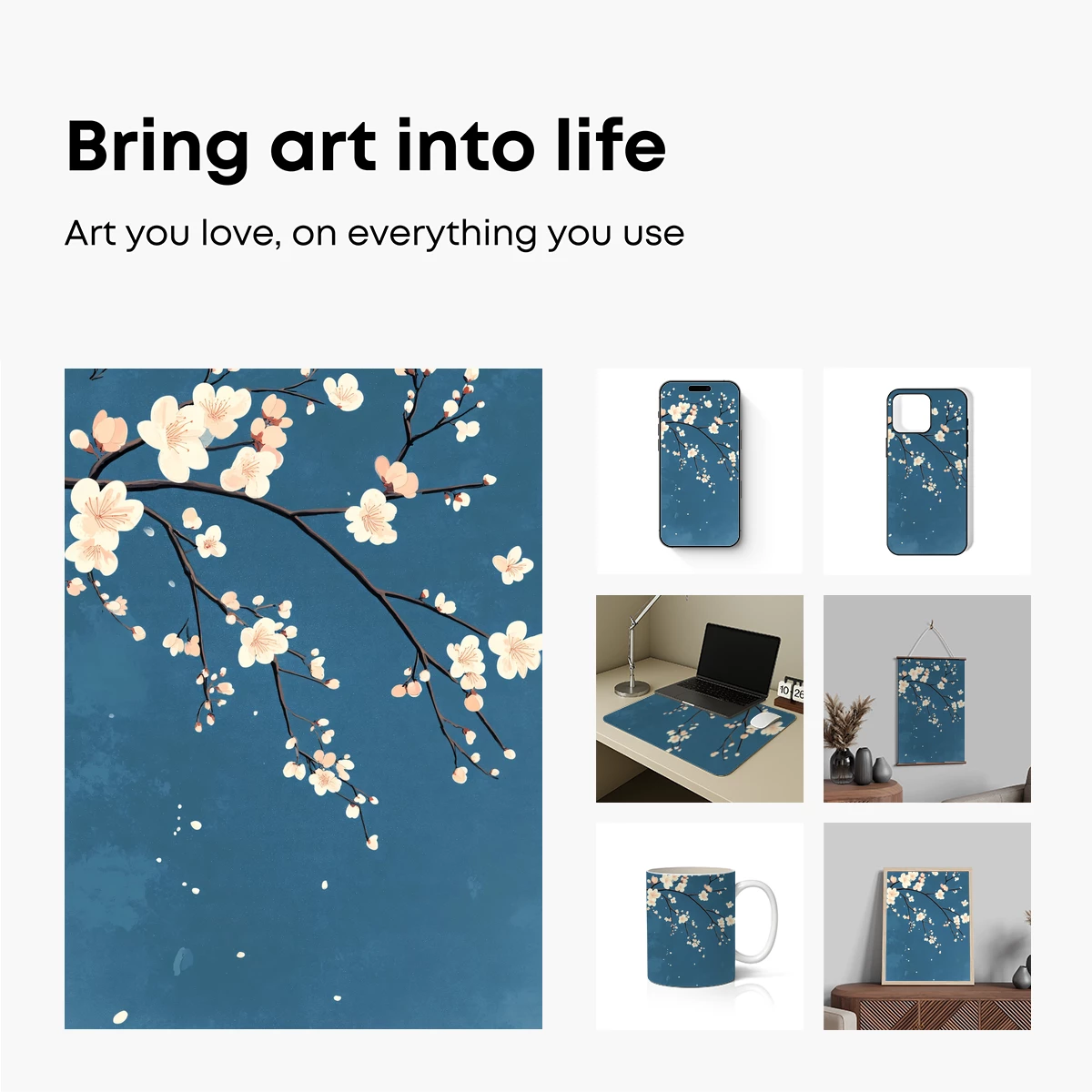 Blossom Whisper: Ethereal Cherry Branches in Twilight - Image 2