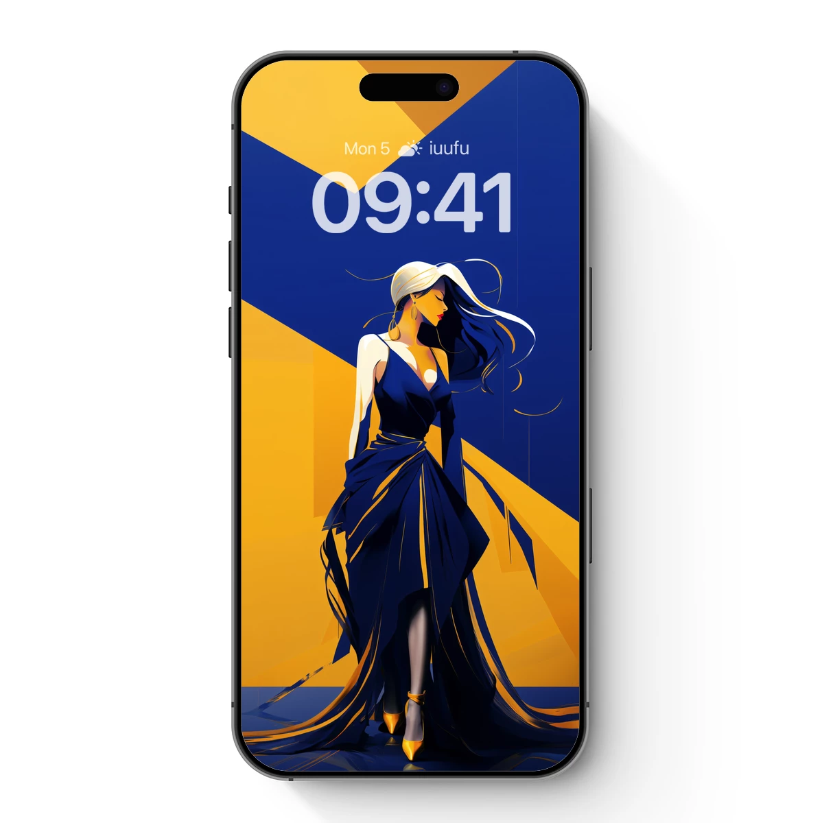 Elegant Muse in Midnight Blue