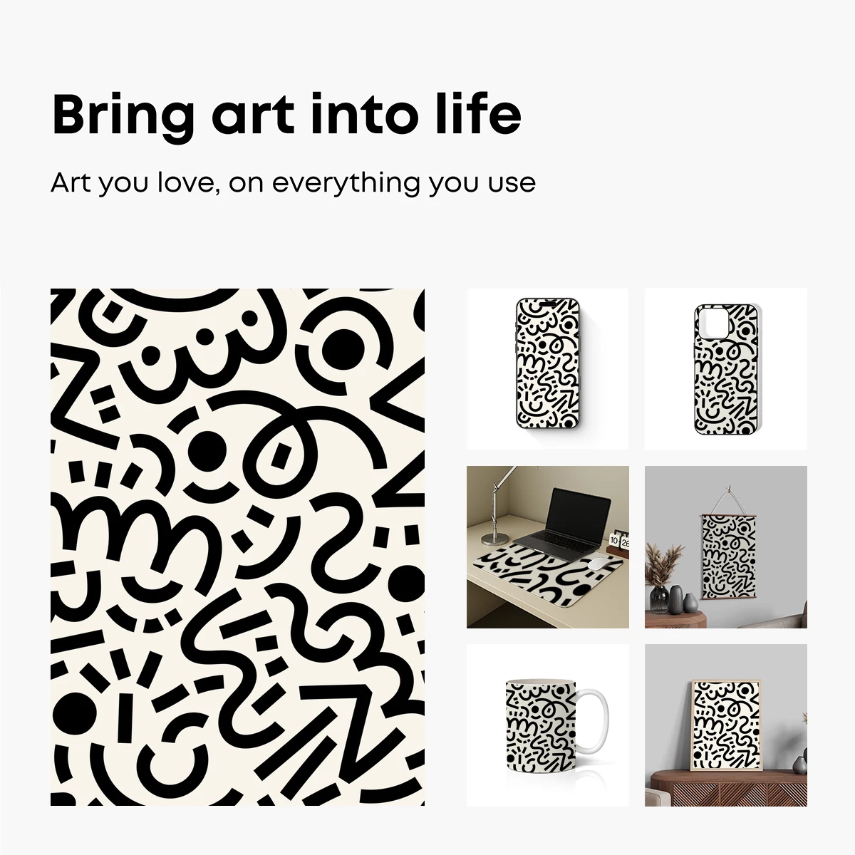 Abstract Black Curves: A Dance of Lines and Dots - Image 2