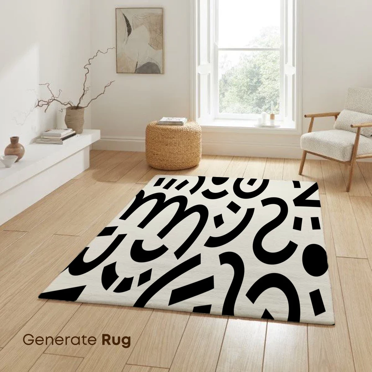Abstract Black Curves: A Dance of Lines and Dots - Image 6