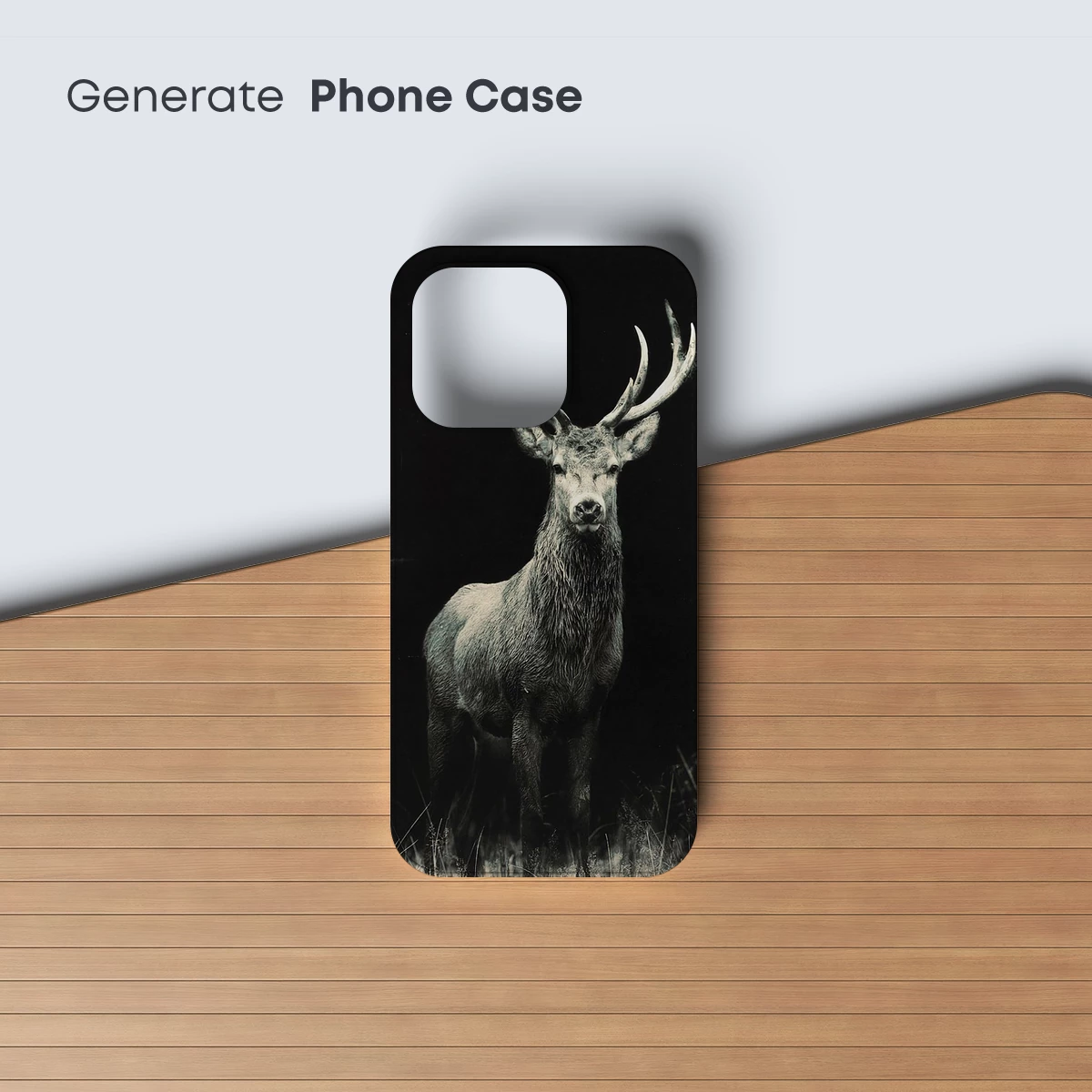 Monochrome Majesty: Stag in Shadows - Image 3