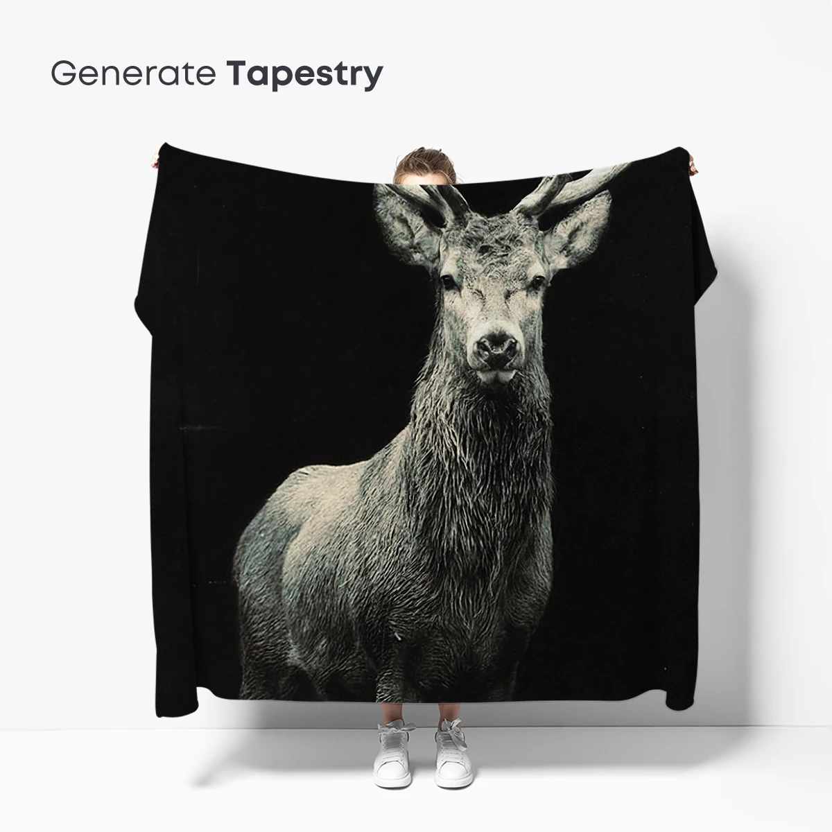 Monochrome Majesty: Stag in Shadows - Image 5