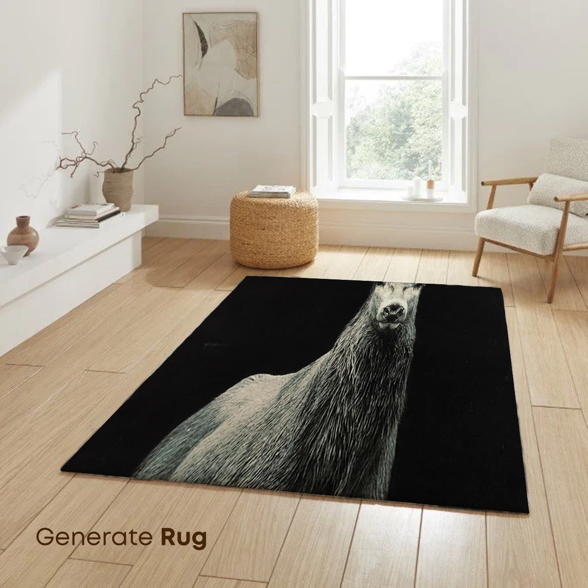 Monochrome Majesty: Stag in Shadows - Image 6