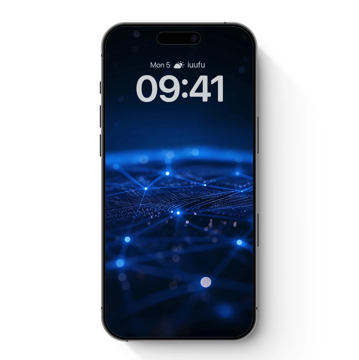 Blue Neural Network Sphere: Digital Connectivity Art