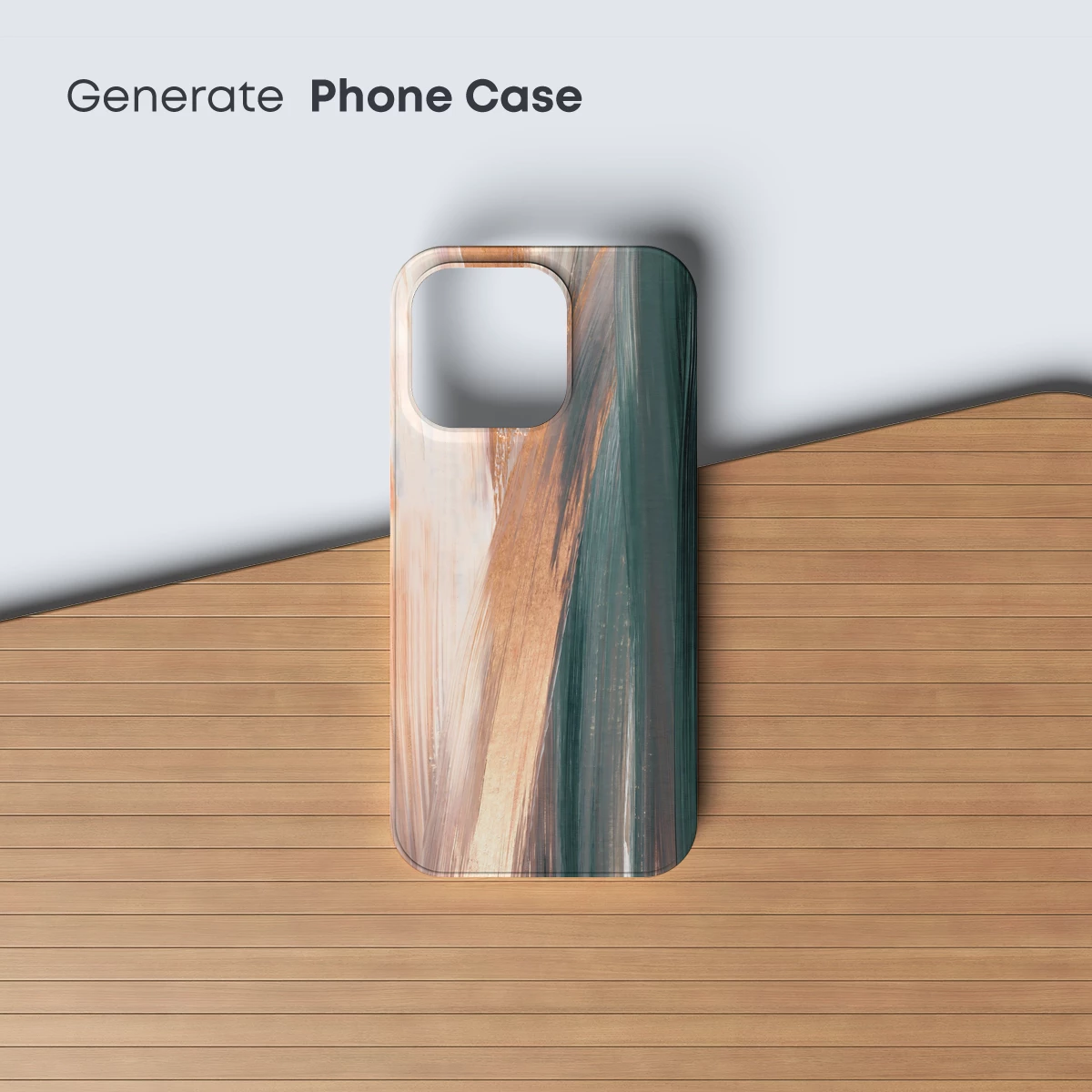 Abstract Strata: Earth Tones and Teal Fusion - Image 3