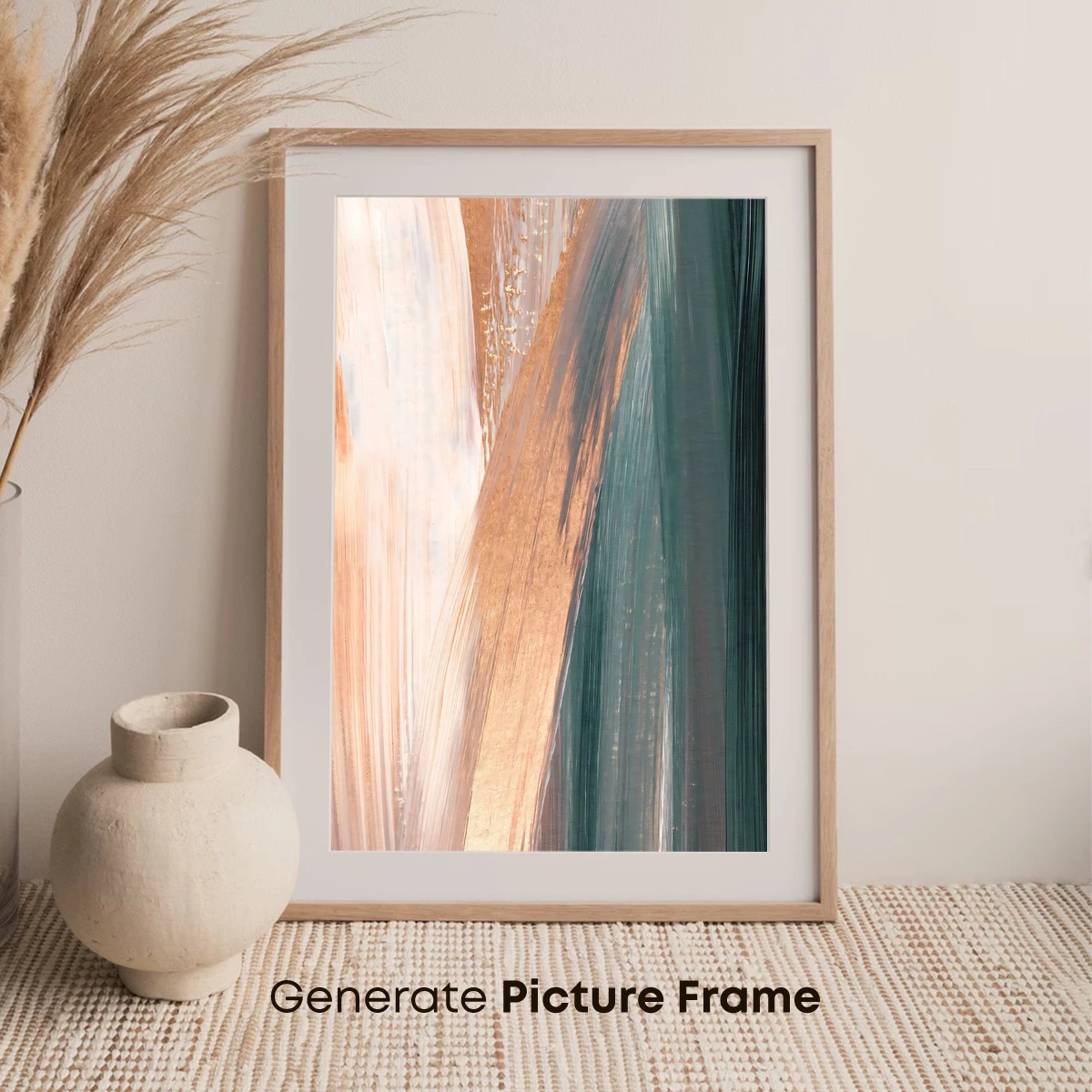 Abstract Strata: Earth Tones and Teal Fusion - Image 7