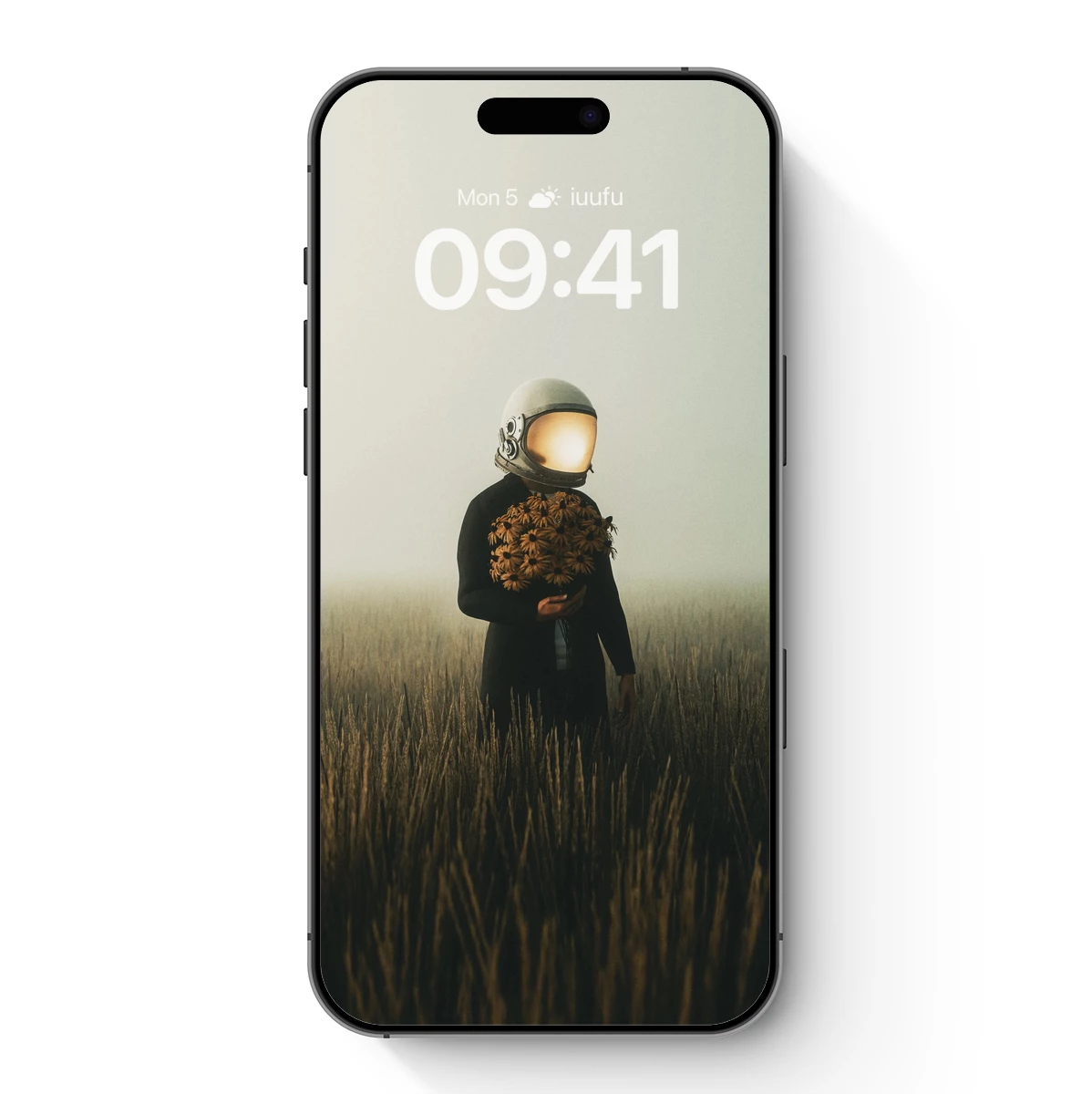 Astronaut in Floral Fields: Surreal Solitude