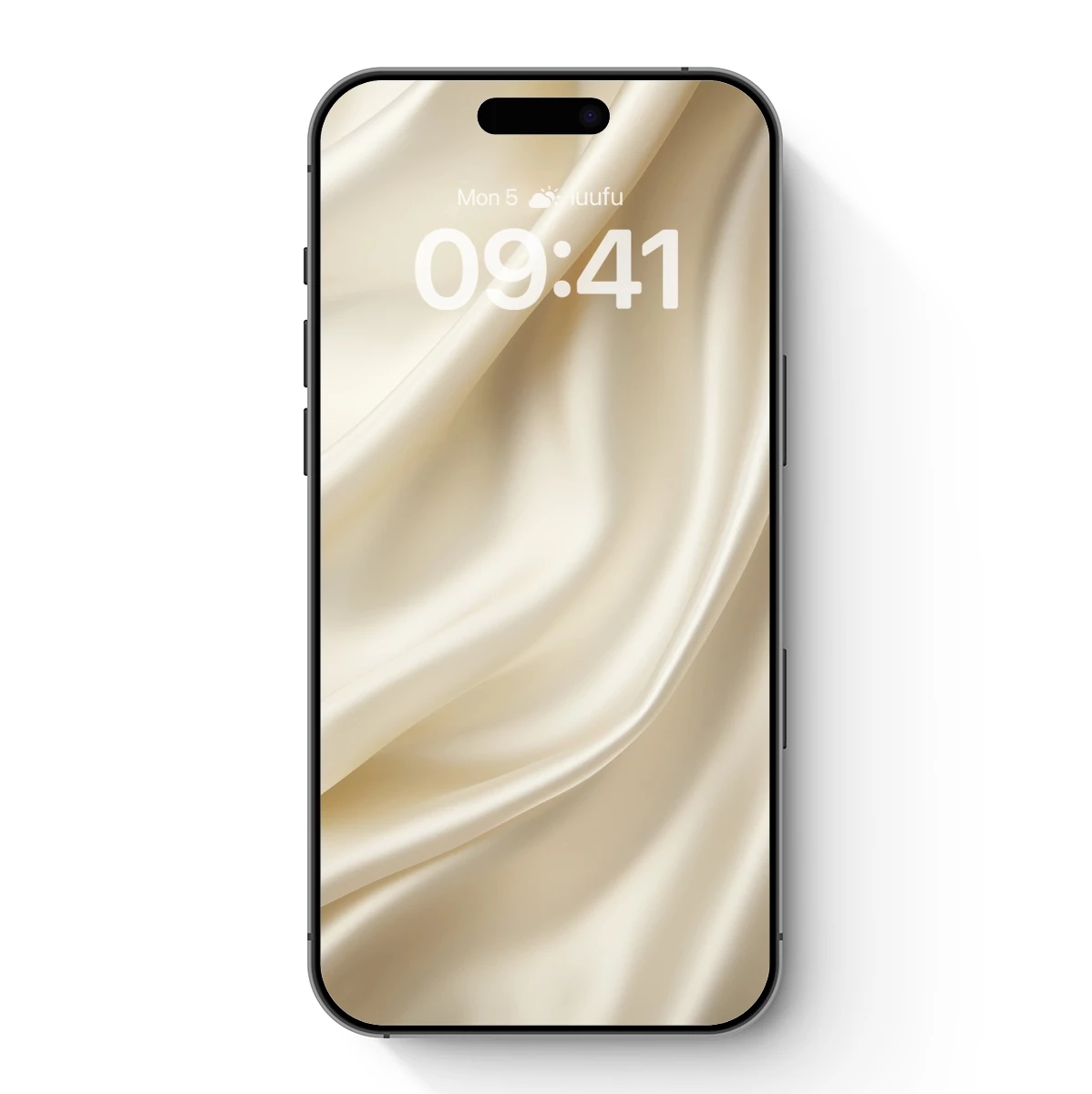 Elegant Silk Drapery: Soft Waves of Cream