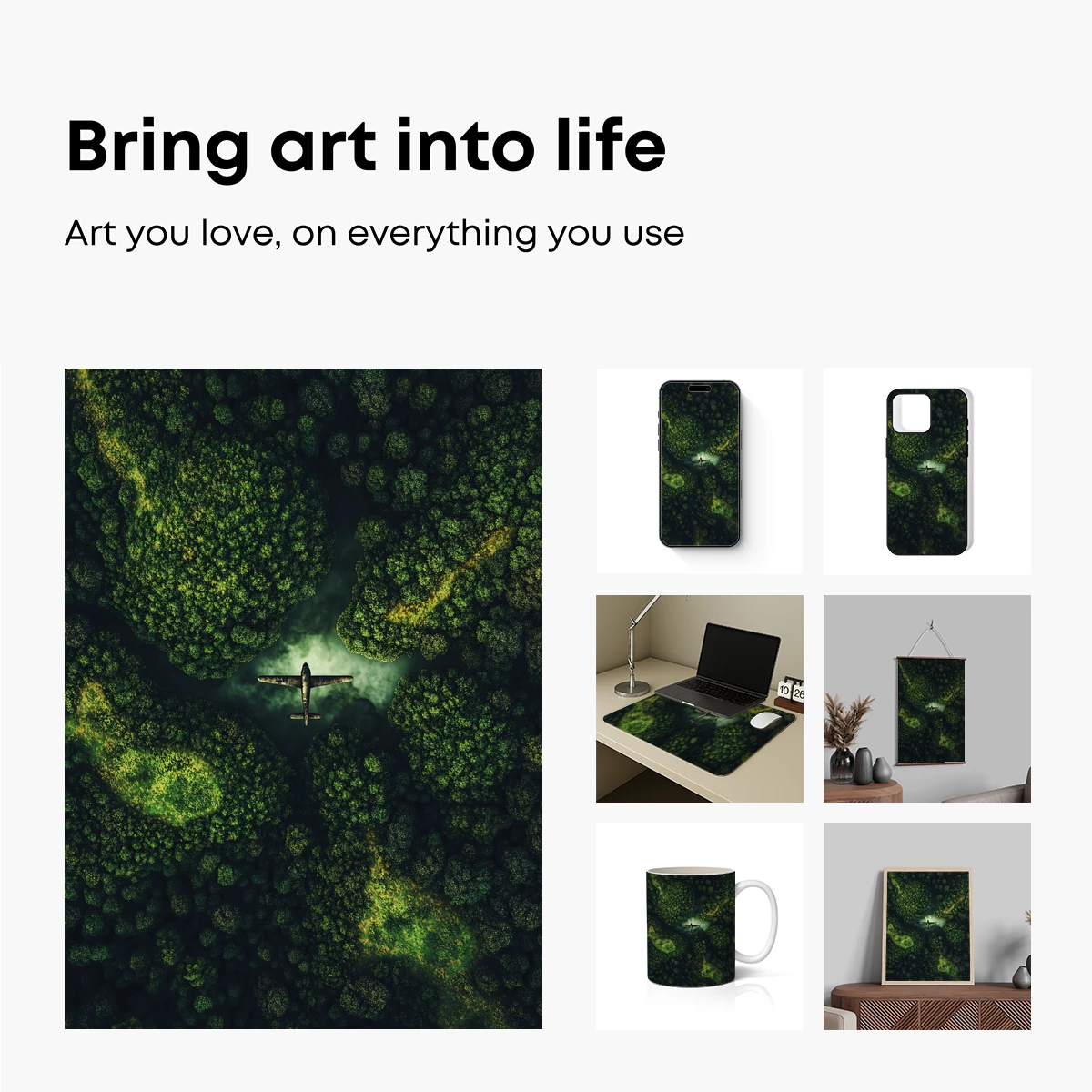 Aerial Odyssey: Plane Soars Over Verdant Labyrinth - Image 2