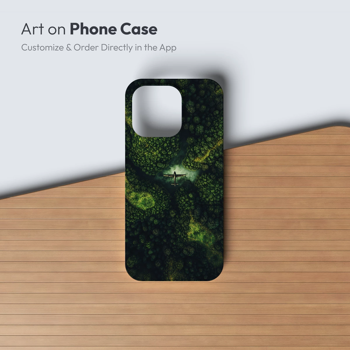 Aerial Odyssey: Plane Soars Over Verdant Labyrinth - Image 3