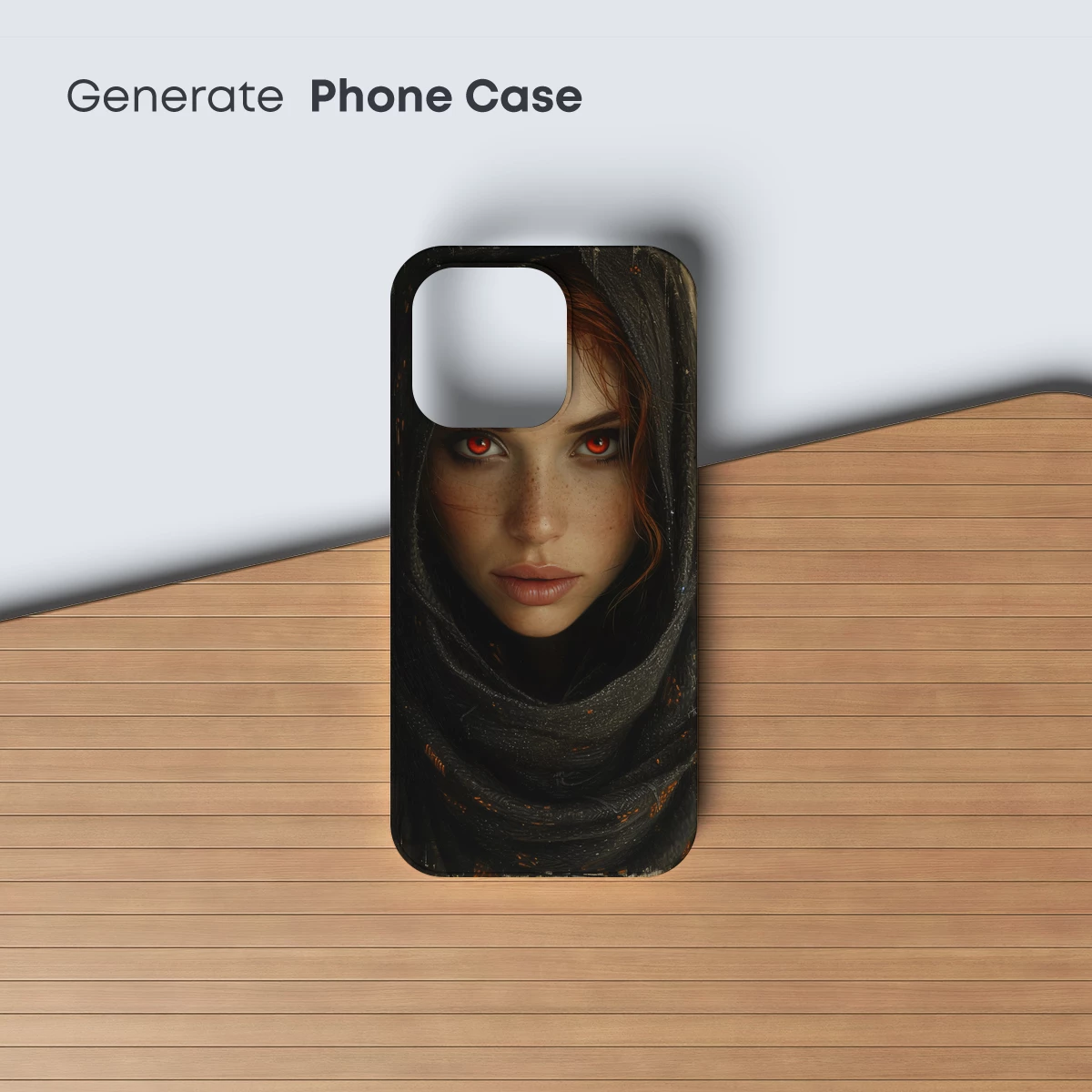 Enigmatic Veil: Scarlet Eyes in Shadow - Image 3