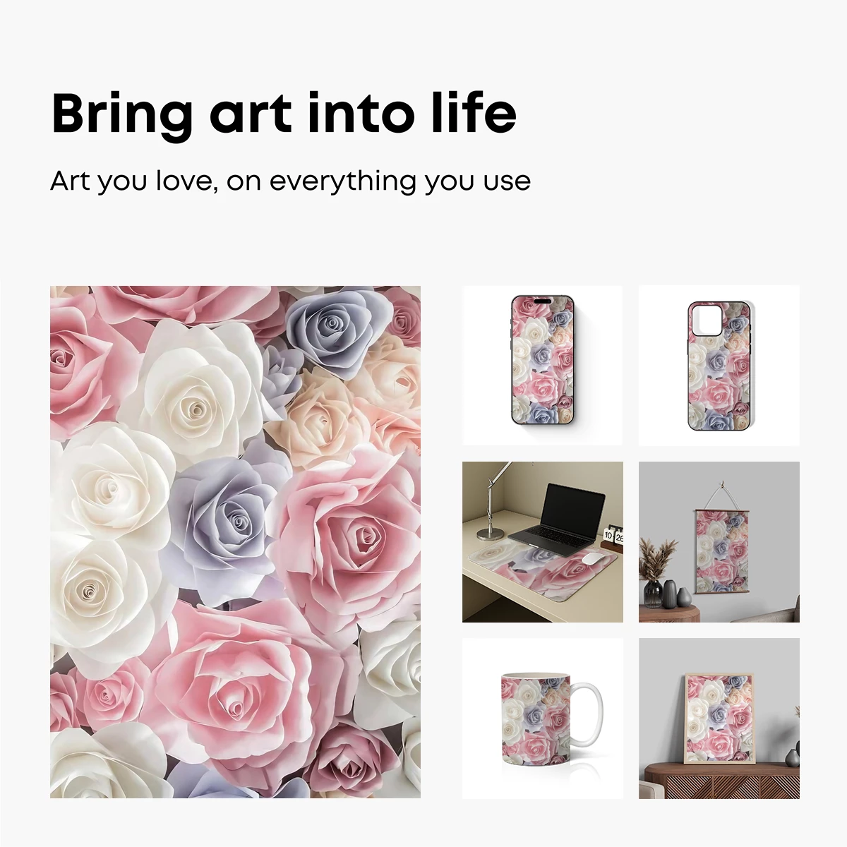 Elegant Pastel Rose Bouquet - Image 2