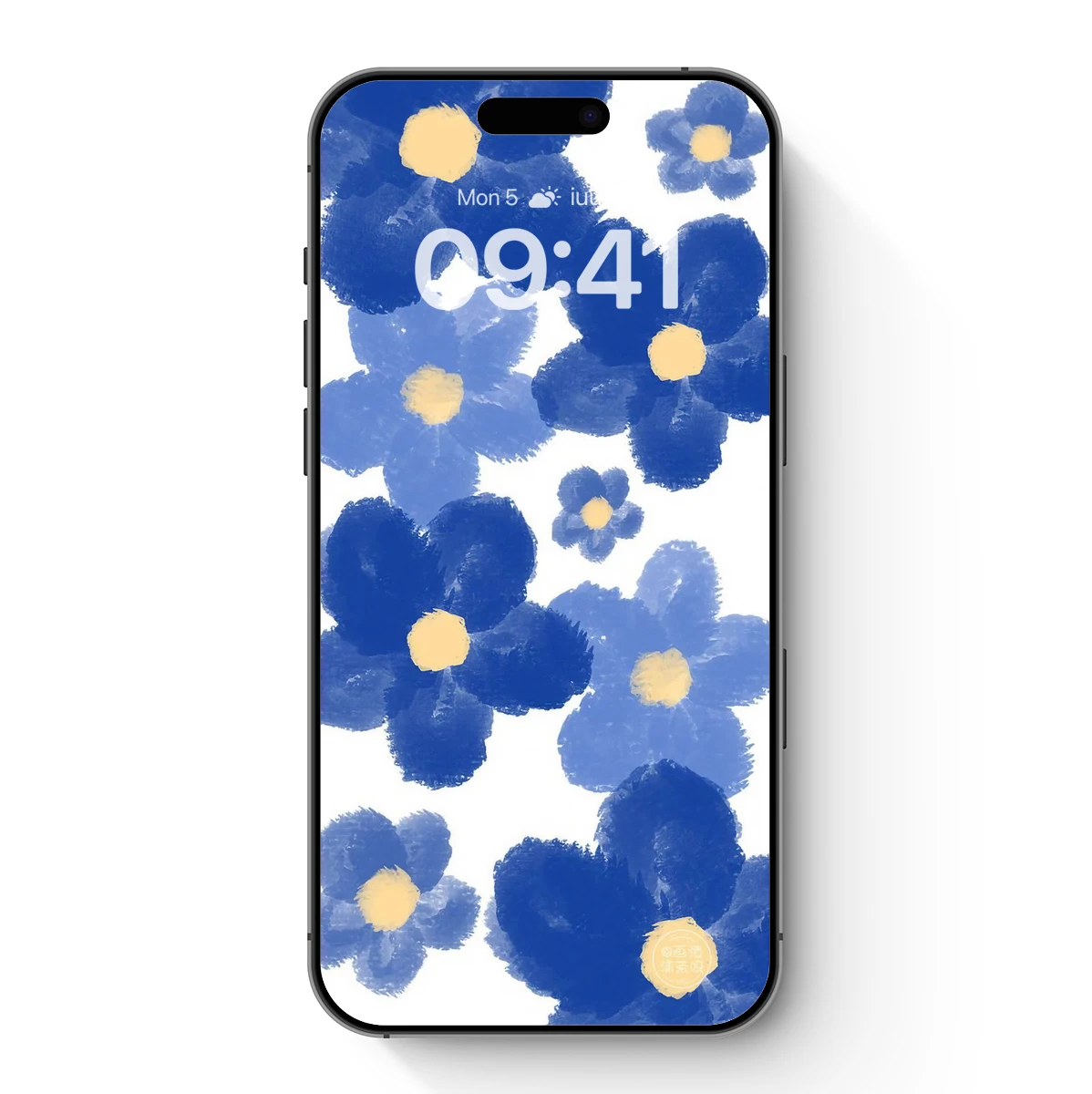 Blue Floral Whispers: Abstract Petals in Harmony