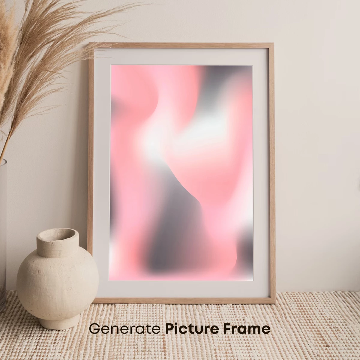 Blurred Elegance: Pink and Gray Abstract Flow - Image 7