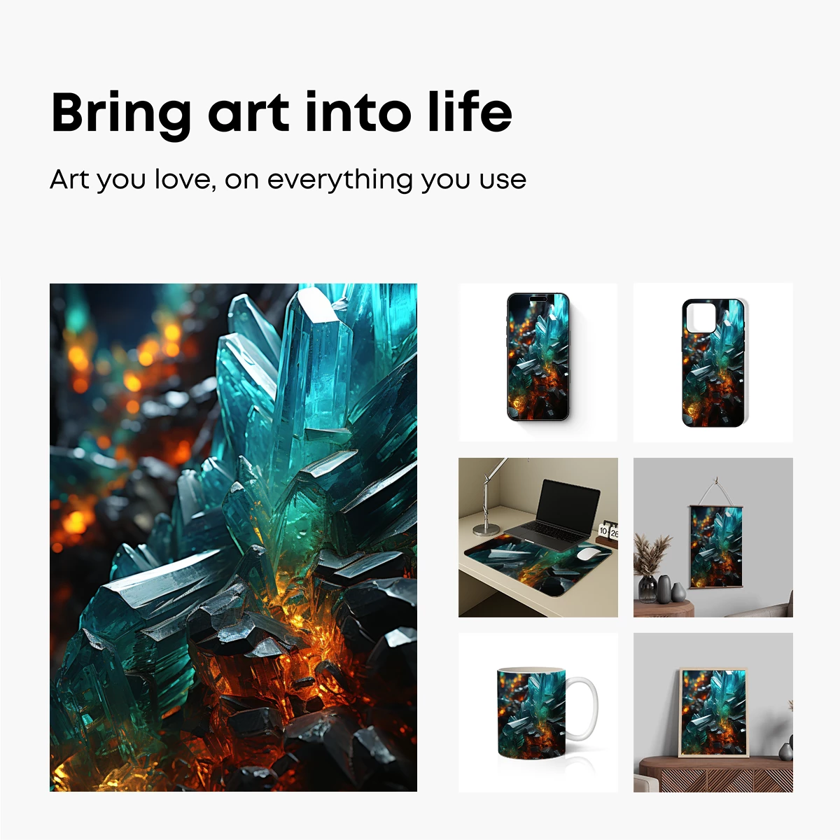 Crystal Inferno: Fire and Ice Fusion - Image 2